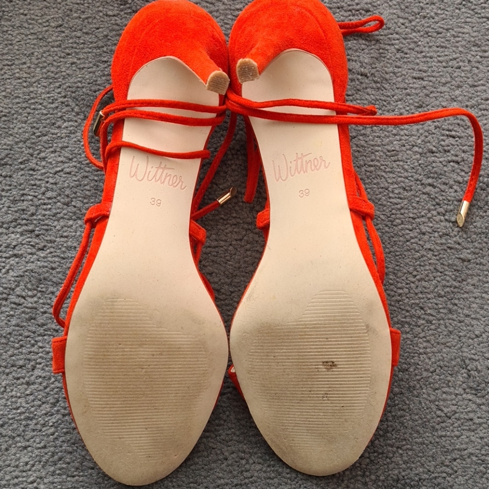 TANGERINE IRIANA WITTNER heels sz 39 (8.5) - Picture 3 of 6